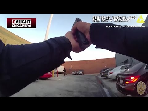 Police Shootout with Skateboarder - Caught on Camera