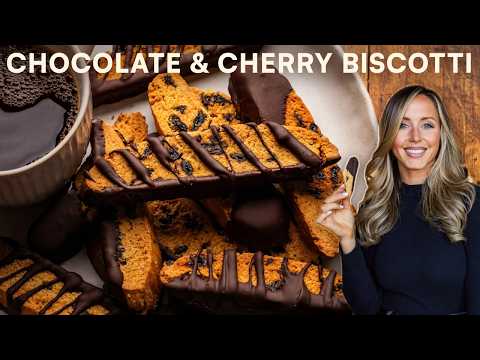 Perfect Dark Chocolate Cherry Biscotti - A Family Favorite