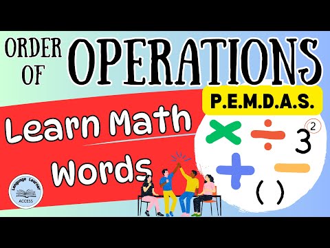 Learn Order of Operations in English: Math Lesson with Vocabulary Support for ESL Newcomers & ELLs