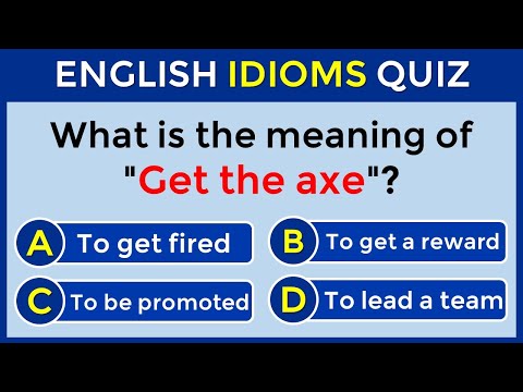 English Idioms Quiz | CAN YOU SCORE 30/30? #challenge 59
