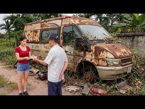 [TIMELAPSE] Genius Girl Revives An Abandoned 16-seater Ford Transit From An Old Man's Garage