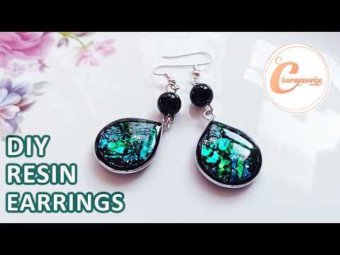 UV レジン | DIY UV Resin Art With Aluminum Foil |No mold Make your own Frame | Step By Step Tutorial