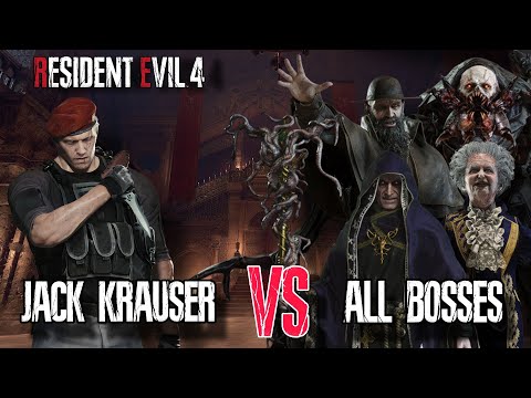 Jack Krauser VS All Bosses - Resident Evil 4 Remake