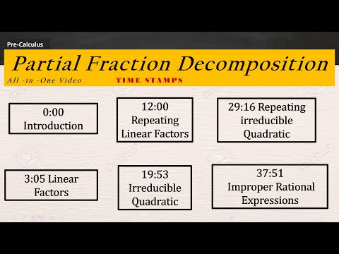 Partial Fraction Decomposition ( 6 Worked Examples)
