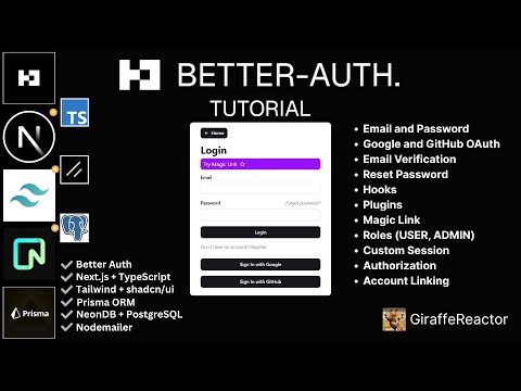 Better Auth Full Tutorial with Next.js, Prisma ORM, PostgreSQL, Nodemailer