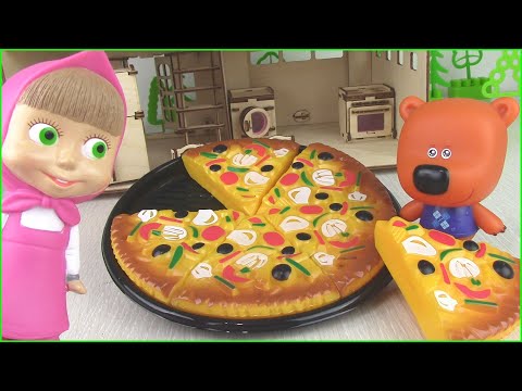 Кеша и Тучка ЗАКАЗАЛИ ПИЦЦУ! Маша и Медведь ПИЦЦЕРИЯ! Мультики с игрушками для детей