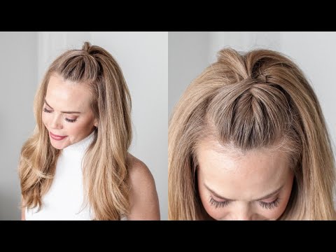 HAIR HACK 🦋🤍 EASY HALFUP ELASTIC HAIRSTYLE