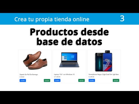 3. Tienda Online - Conexión a BD y tabla productos