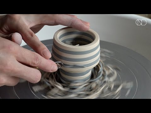 연리문 기법으로 만드는 도자기 잔 : Making a cup with Colored Clay [ONDO STUDIO]
