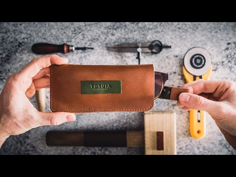 How to make a SIMPLE SUNGLASSES CASE (FREE PATTERN)  | ASMR
