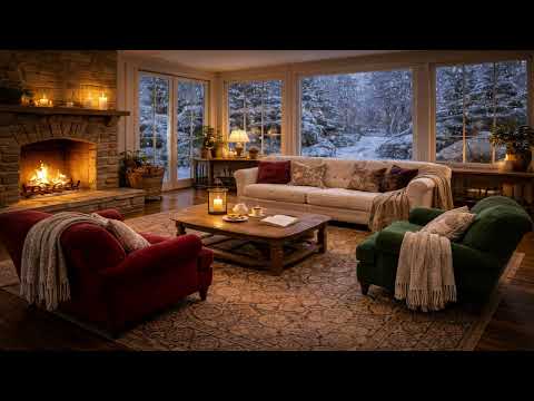 Relaxing Music Featuring Cozy Jazz Piano Firelight 🎹 Warm Fireplace 🔥 Soothing Smooth Jazz Piano