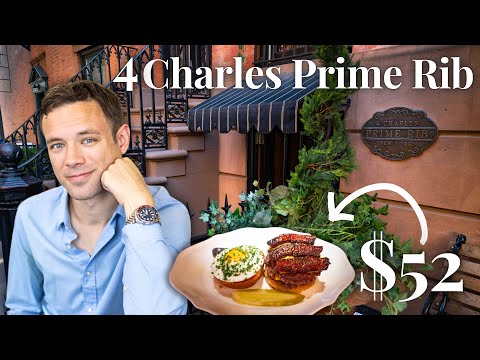 Eating at 4 Charles Prime Rib. The HARDEST RESERVATION in NYC