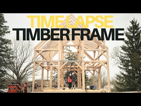 Timber Frame Home Build - SATISFYING TIMELAPSE