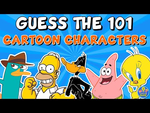 Guess the "101 CARTOON CHARACTERS" QUIZ! | CHALLENGE/TRIVIA