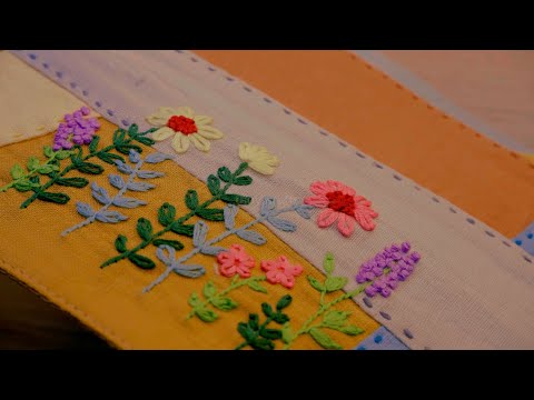 2 scrap fabric projects combined with hand embroidery