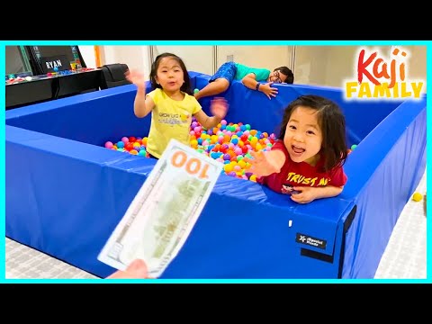 24 hrs in the Ball Pit Challenge Wins with Ryan Emma and Kate!!!