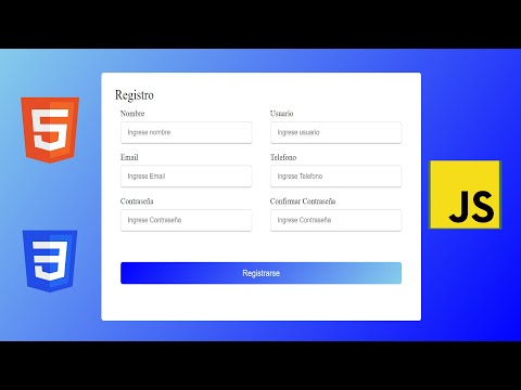 Realizando un formulario de registro con HTML y CSS  y validando campos de entrada con JavaScript