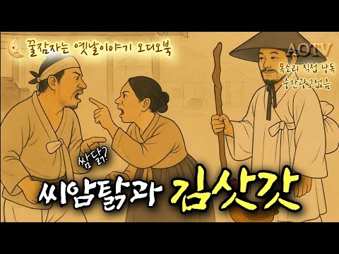 🌜씨암탉? 쌈닭? 만나기만 하면..웃픈 김삿갓이야기, 잠잘때듣는 옛날이야기, 고전소설 김삿갓 시리즈 제1부, 중간광고없는 잠자리동화