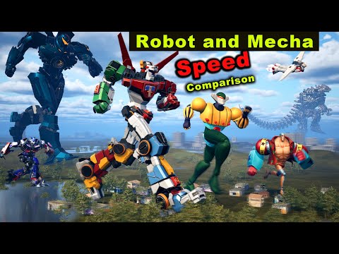 Robot and Giant Mechas Speed Comparison | Robot speed Comparison