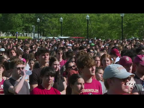 Florida State University community holds vigil for shooting victims