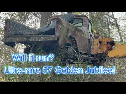Very rare 57 International Golden Jubilee truck in a junkyard 40 years! Will it run? Amazing story!