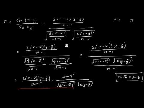 Deriving the Correlation Coefficient Formula