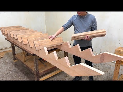 Extremely Useful Wooden Staircase Design For A Great Home!! The Young Carpenter With Top Skills