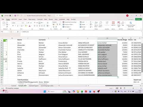 HSWT | MFM | Business Informatics | Excel | 2 - Basic Formulas and Functions