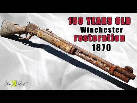 TRES RARE RESTAURATION COMPLETE DE LA WINCHESTER 1870 TROUVÉE A LA PECHE A L'AIMANT