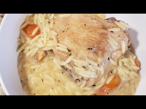 Creamy Orzo with Chicken 