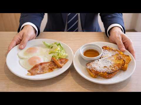 The Breakfast of Japanese Salaryman | $5 Breakfast at Denny's | Morning Teishoku