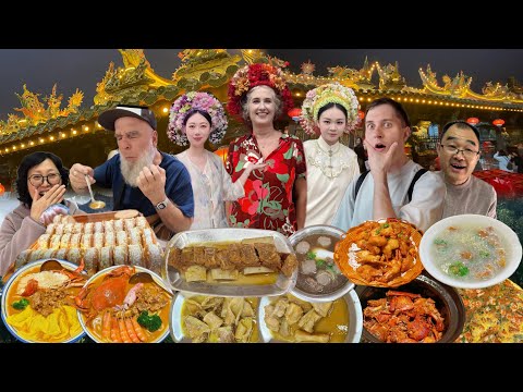 德国全家泉州狂吃十顿！全牛宴沙茶面鲜炸！超模婆婆簪花美翻路人！