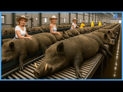 How Millions of Wild Boars Are Trapped and Processed – Wild Hogs Farming Documentary