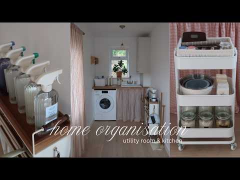 home organisation | utility room & kitchen | silent vlog