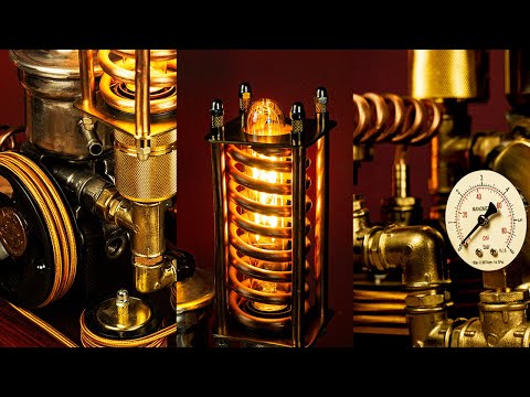 Steampunk Lamp from Auto Parts | DIY #asmr