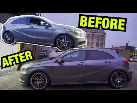 REBUILDING A SALVAGE MERCEDES A45 IN 8 MINS