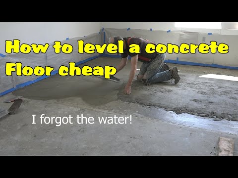 How to level a concrete floor cheap