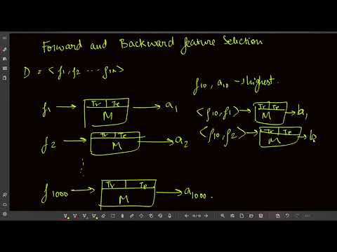Forward and backward feature selection