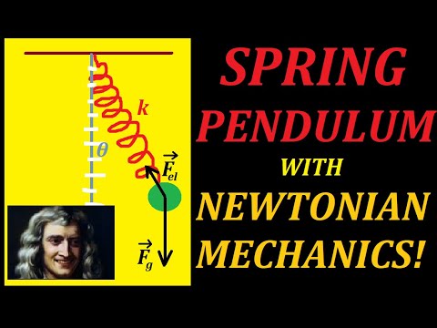 Solving SPRING PENDULUM with NEWTONIAN MECHANICS