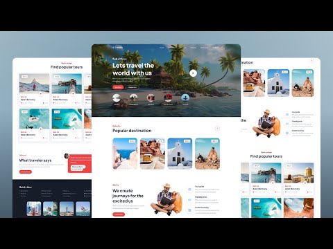 Create A Responsive Travel and Tour Website Using HTML CSS JavaScript - Easy Tutorial