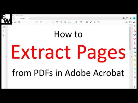 How to Extract Pages from PDFs in Adobe Acrobat (Older Interface)