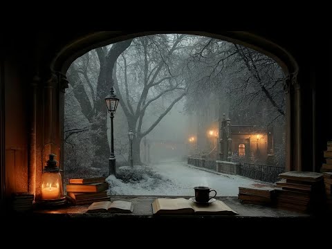 🕯 “The Arches of Silent Winter — A Candlelit Path Through Snow & Thought” | Dark Academia Ambience