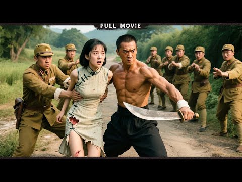 Innocent girl nearly harmed! Kung-fu master strikes, 7 Japanese soldiers fall fast!