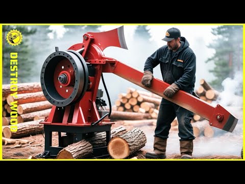 Fastest Automatic Firewood Processing Machine | World's Fastest Wood Cutting Chainsaw #45