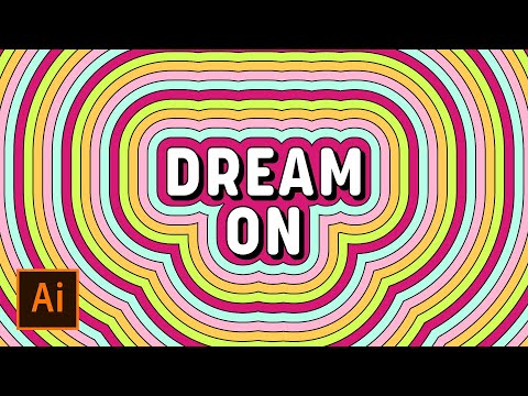 Illustrator Tutorial: Retro Text Effect with Concentric Stripes