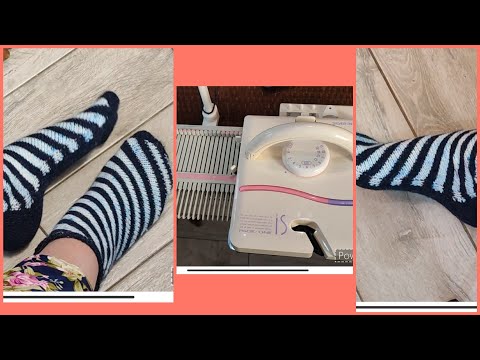 Носки по косой на новой вязальной машине 4-го класса