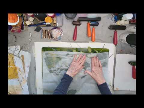 Gel Printing and Mixed Media Video #3 Printing the Stash Demonstration