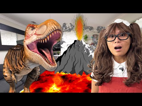 The Floor is Lava Dinosaur Adventure with Soso | Dinosaur Toys Come Alive!