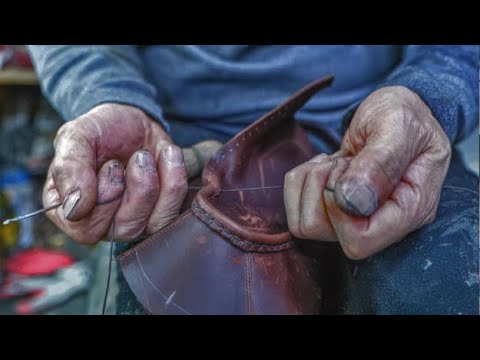 The most difficult process of making handmade shoes. 100 years of handmade shoe making