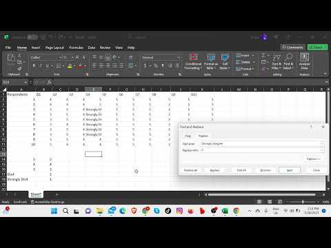 How to tabulate Survey Questionnaire result and weighted mean through excel